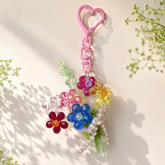 OneMillet Crystal Flower Keychain Kit-M560 Handmade Flower Material DIY Kit