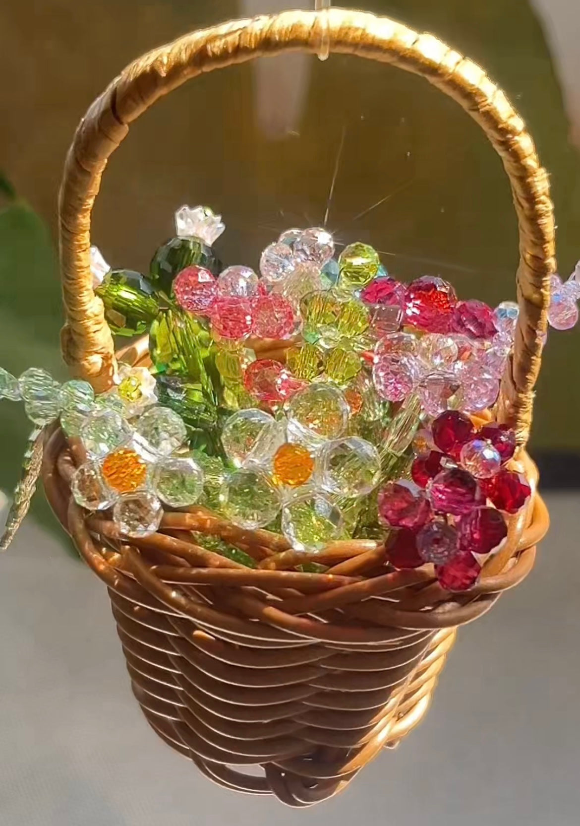 OneMillet Crystal Flower Bouquet Kit-M660 Handmade Flower Material DIY Kit Basket includes