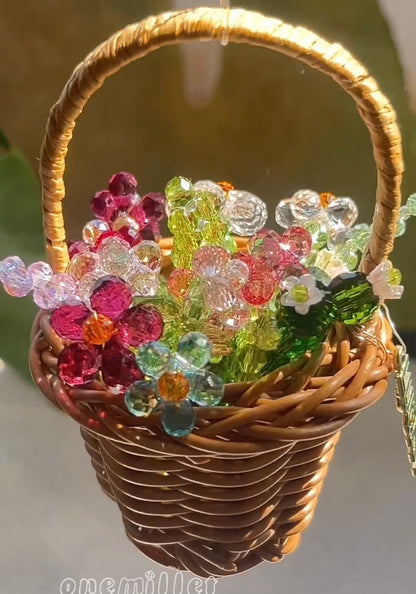 OneMillet Crystal Flower Bouquet Kit-M660 Handmade Flower Material DIY Kit Basket includes