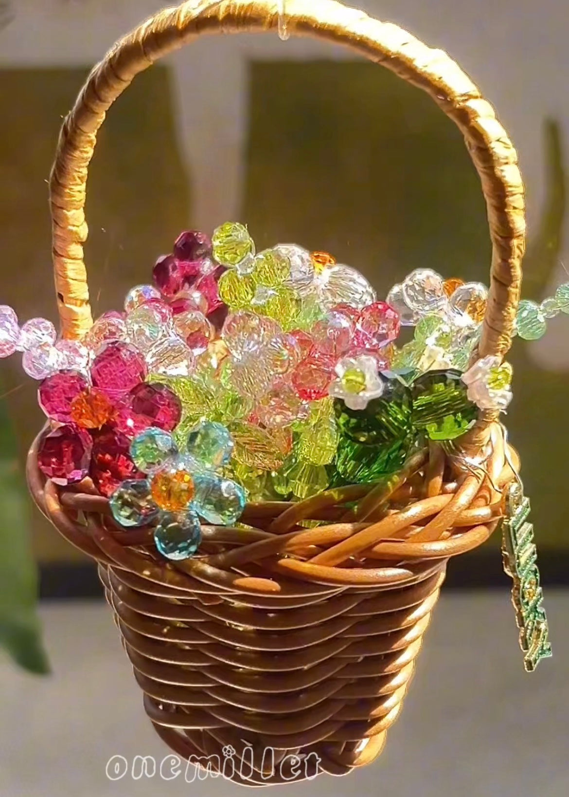 OneMillet Crystal Flower Bouquet Kit-M660 Handmade Flower Material DIY Kit Basket includes