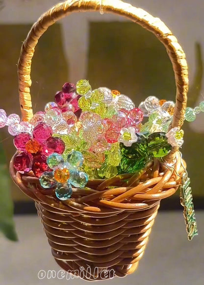 OneMillet Crystal Flower Bouquet Kit-M660 Handmade Flower Material DIY Kit Basket includes