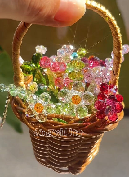 OneMillet Crystal Flower Bouquet Kit-M660 Handmade Flower Material DIY Kit Basket includes