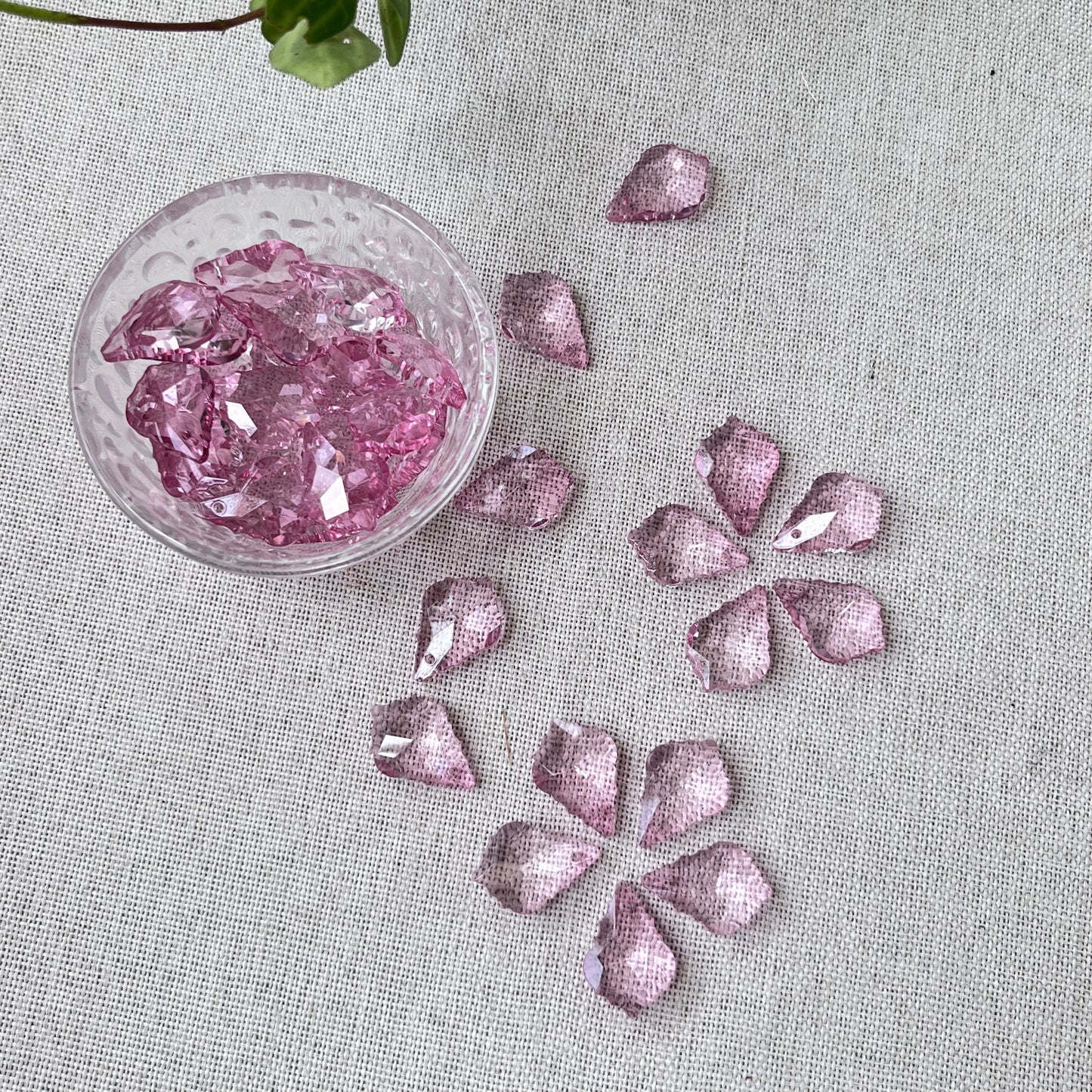 Large Teardrop Crystal Beads for Handmade Flower Crafting