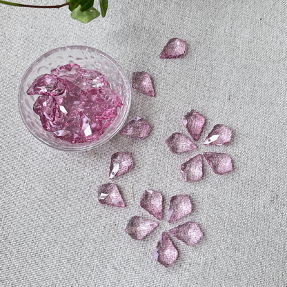 Large Teardrop Crystal Beads for Handmade Flower Crafting