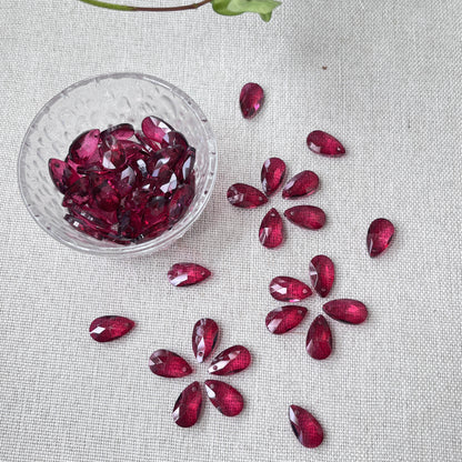 Large Teardrop Crystal Beads for Handmade Flower Crafting