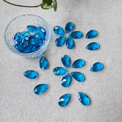 Large Teardrop Crystal Beads for Handmade Flower Crafting