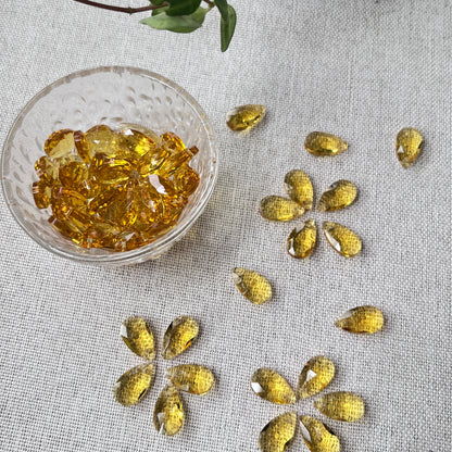 Large Teardrop Crystal Beads for Handmade Flower Crafting