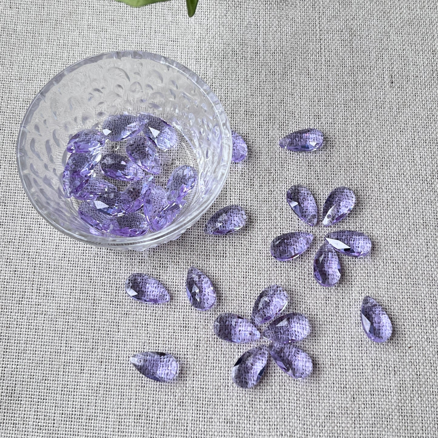 Large Teardrop Crystal Beads for Handmade Flower Crafting