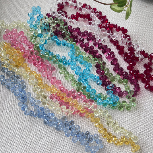 Strawberry Crystal Beads for Handmade Flower