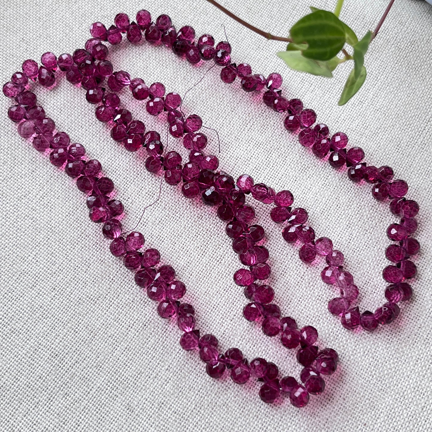 Strawberry Crystal Beads for Handmade Flower