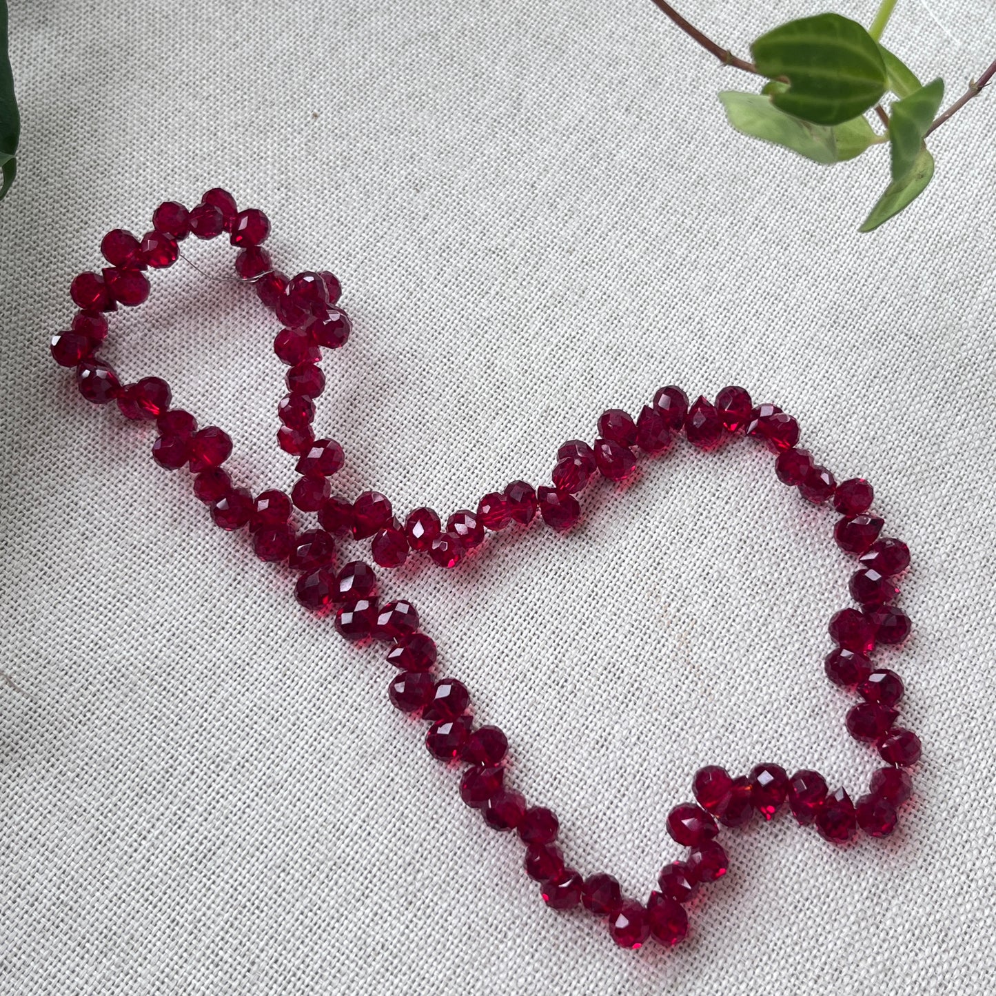 Strawberry Crystal Beads for Handmade Flower