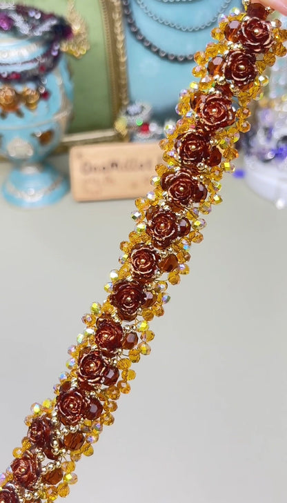 Pulsera de aguamarina y perla hecha a mano