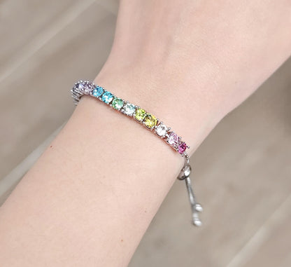 Pulsera de aguamarina y perla hecha a mano