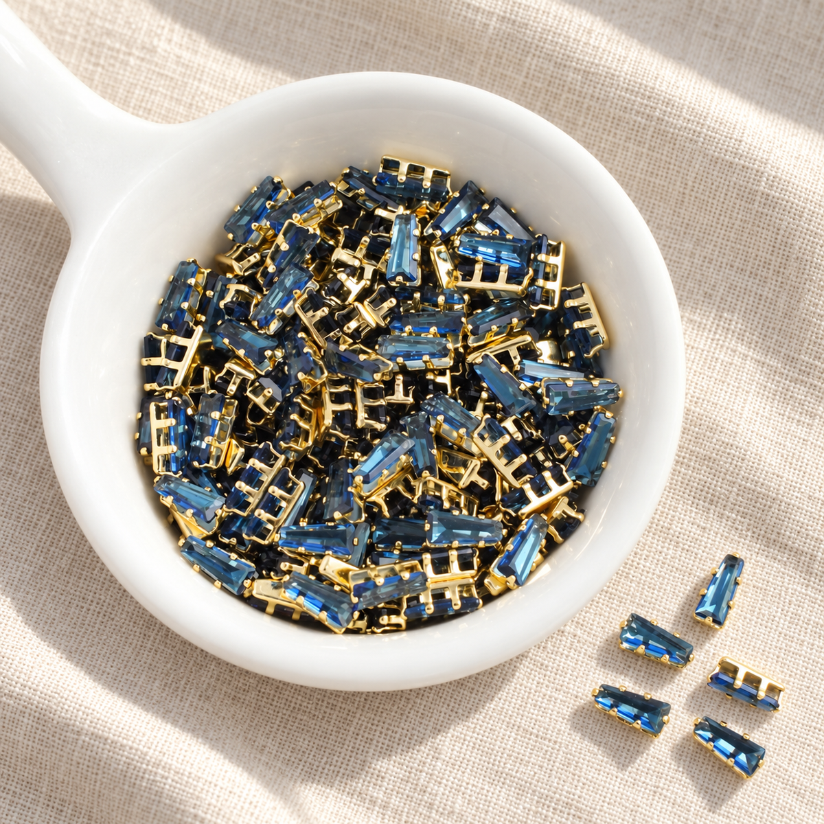 OneMillet Trapezoid Cubic Zirconia Beads 3*6.5mm