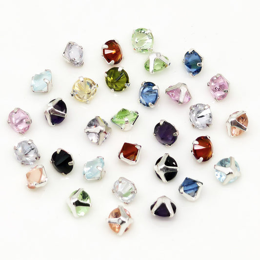 OneMillet 3A Grade Round Reverse-Clamp Zircon 4MM