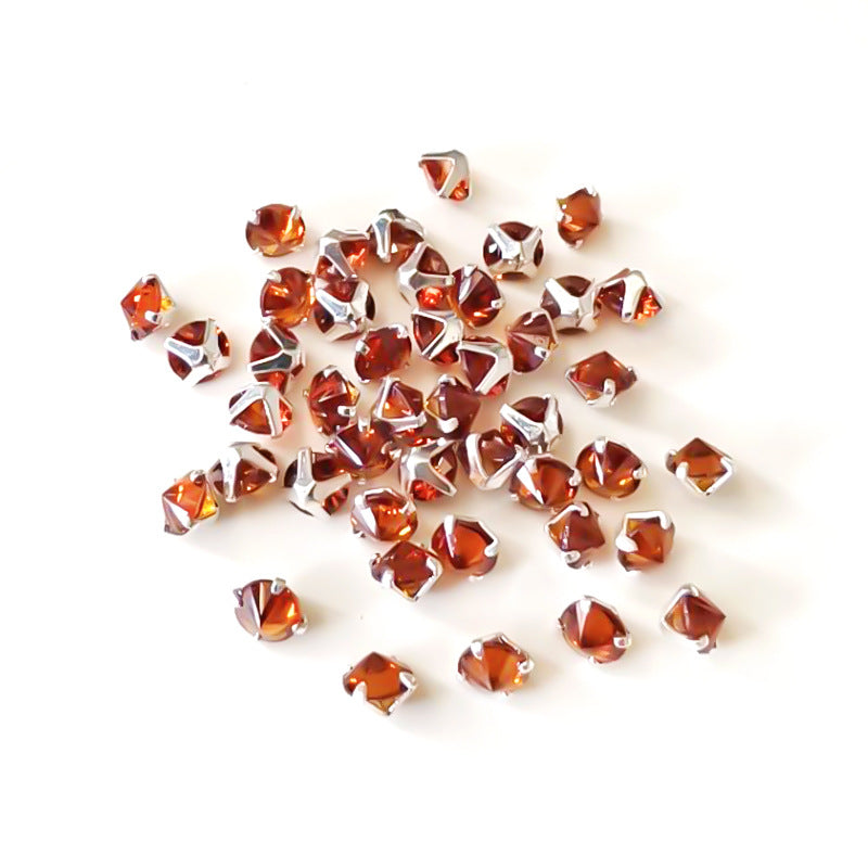 OneMillet 3A Grade Round Reverse-Clamp Zircon 4MM