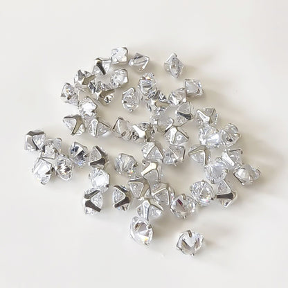 OneMillet 3A Grade Round Reverse-Clamp Zircon 4MM