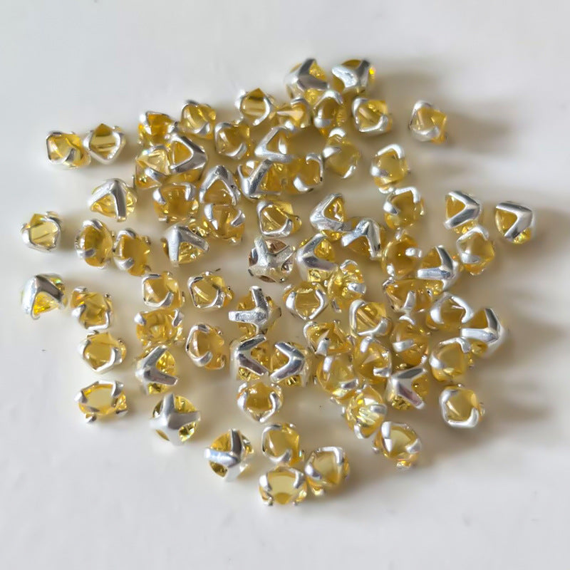 OneMillet 3A Grade Round Reverse-Clamp Zircon 4MM