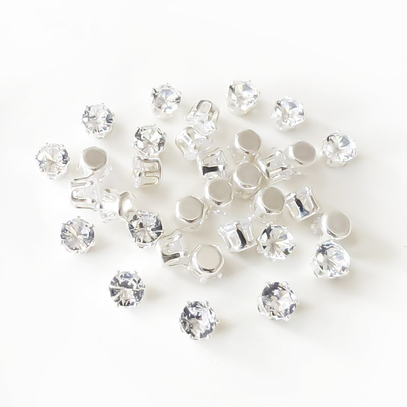 OneMillet 5A Grade Round Zirconia Beads Clear