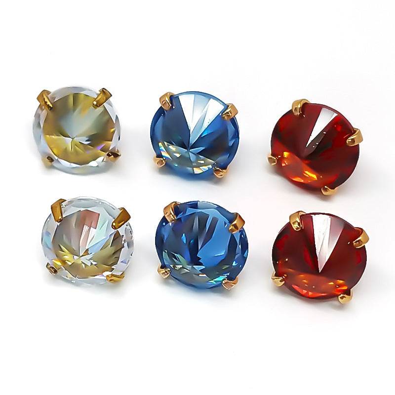 OneMillet 3A Grade Round Reverse-Clamp Zircon 4MM