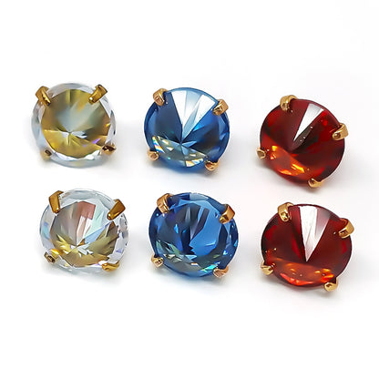 OneMillet 3A Grade Round Reverse-Clamp Zircon 4MM