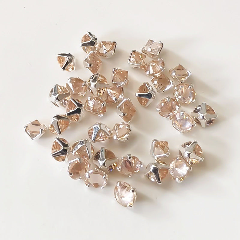 OneMillet 3A Grade Round Reverse-Clamp Zircon 4MM