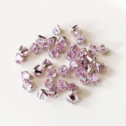 OneMillet 3A Grade Round Reverse-Clamp Zircon 4MM