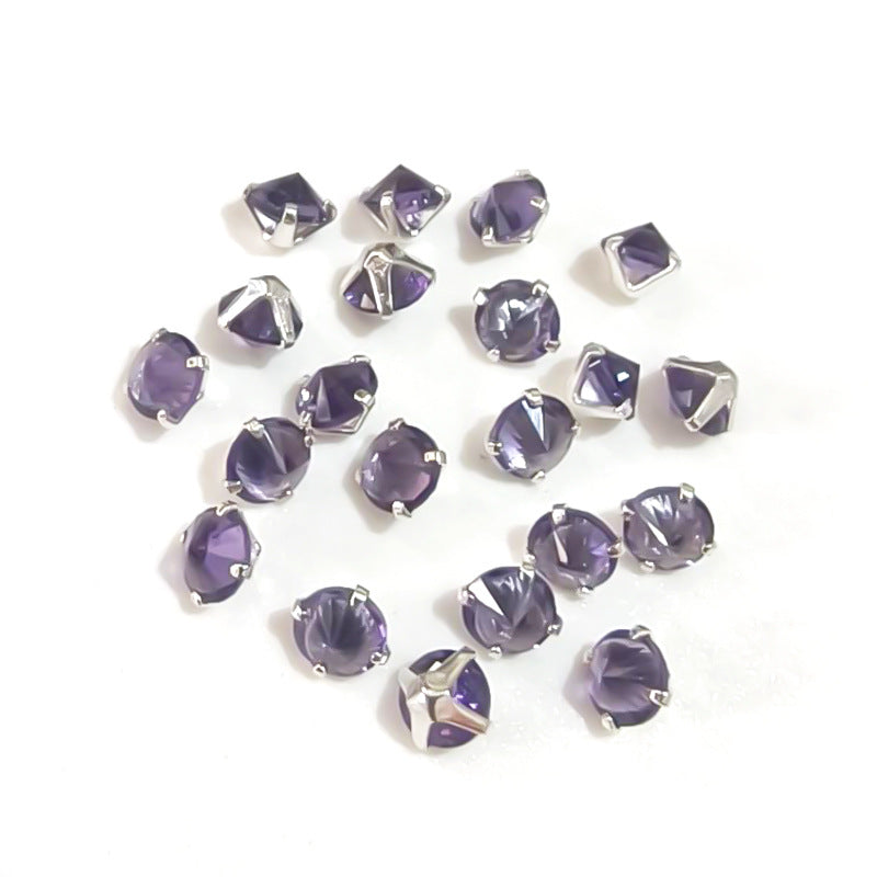 OneMillet 3A Grade Round Reverse-Clamp Zircon 4MM