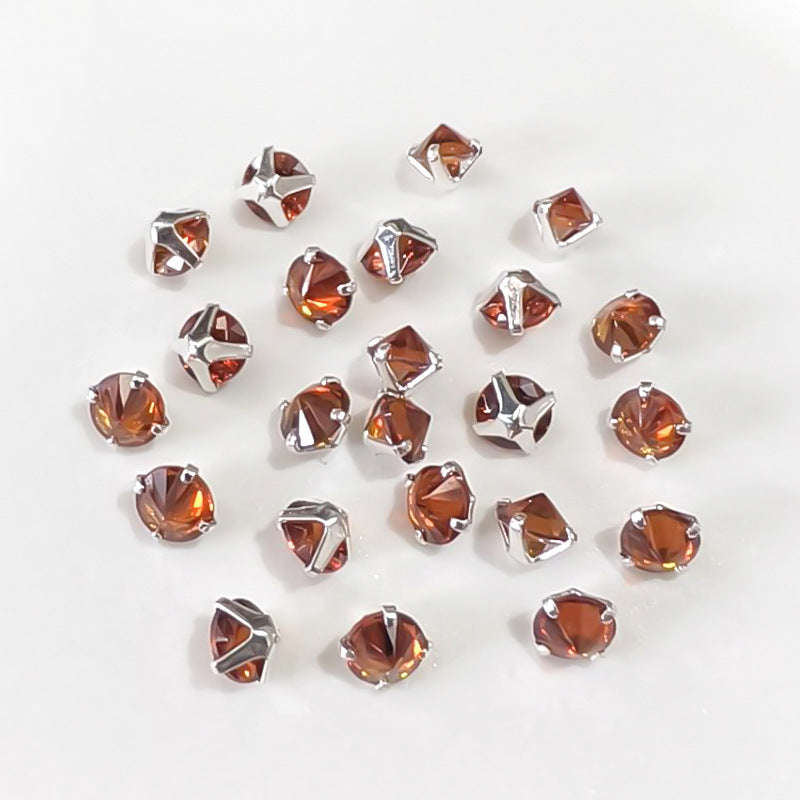 OneMillet 3A Grade Round Reverse-Clamp Zircon 4MM