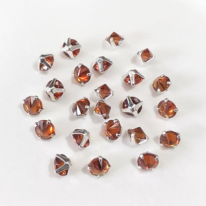 OneMillet 3A Grade Round Reverse-Clamp Zircon 4MM