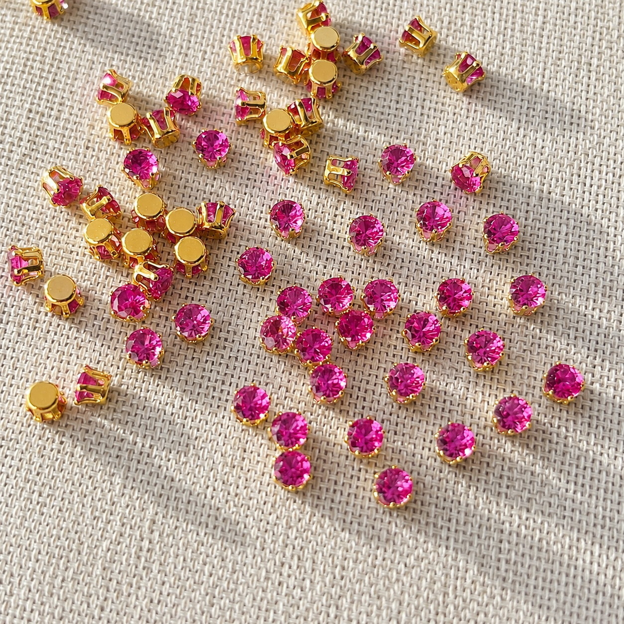 OneMillet  Ruby Round Cubic Zirconia Beads AAA Silver Plated 4mm