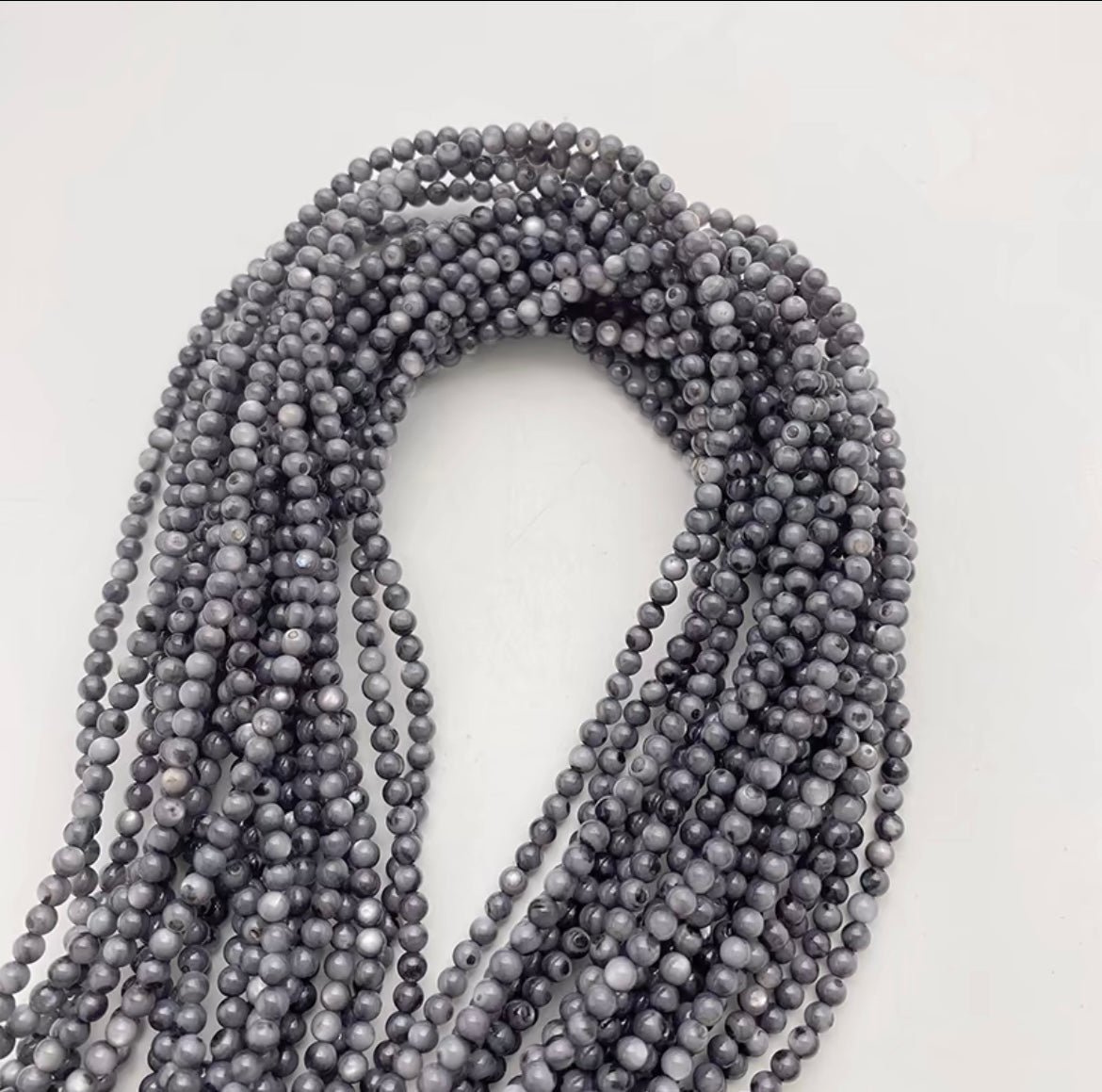 4mm natürliche Muschelperlen DIY Perlen