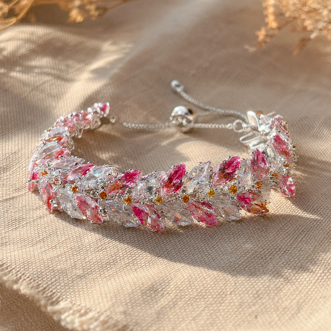 OneMillet Two-Tone 5A Zirconia Bracelet Kit–M920 All-in-One DIY Kit Handmade Jewelry Material Kit（副本）