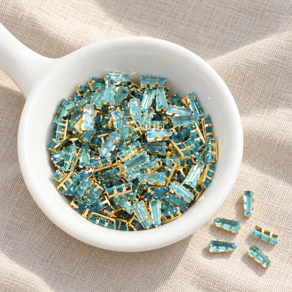 OneMillet Trapezoid Cubic Zirconia Beads 3*6.5mm