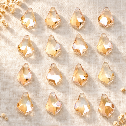 Maple Leaf Teardrop Crystal Beads for Handmade Flower Crafting