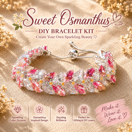 OneMillet Two-Tone 5A Zirconia Bracelet Kit–M920 All-in-One DIY Kit Handmade Jewelry Material Kit（副本）
