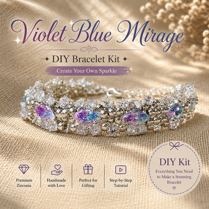 OneMillet Two-Tone 5A Zirconia Bracelet Kit–M910 All-in-One DIY Kit Handmade Jewelry Material Kit