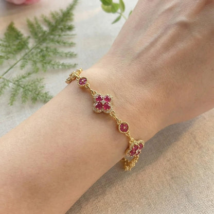 Handgefertigtes Perlen- und Aquamarinarmband