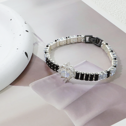 Pulsera de aguamarina y perla hecha a mano