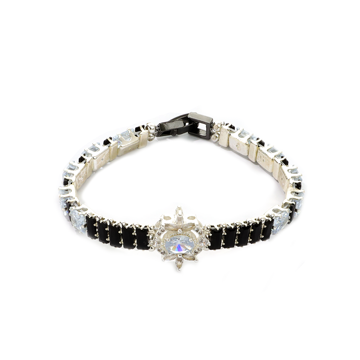 Pulsera de aguamarina y perla hecha a mano