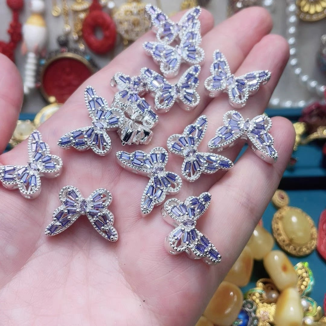 Zirkon Aquamarin Spacer Perlen handgefertigt DIY Perlen Armband und Halskette Schmuck machen liefert