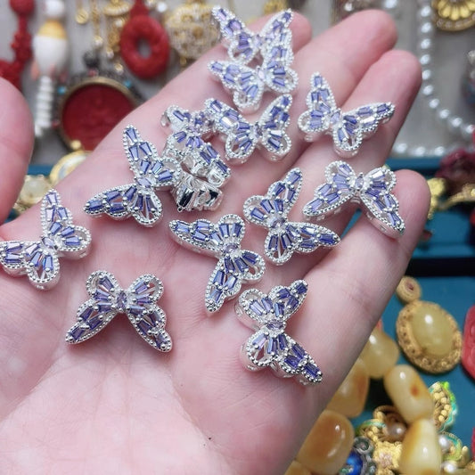 Zirkon Aquamarin Spacer Perlen handgefertigt DIY Perlen Armband und Halskette Schmuck machen liefert