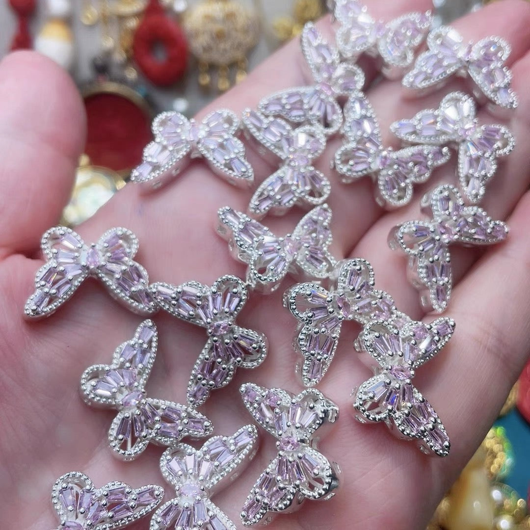 Zirkon Aquamarin Spacer Perlen handgefertigt DIY Perlen Armband und Halskette Schmuck machen liefert