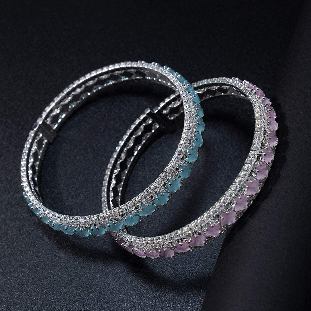 Pulsera de aguamarina y perla hecha a mano