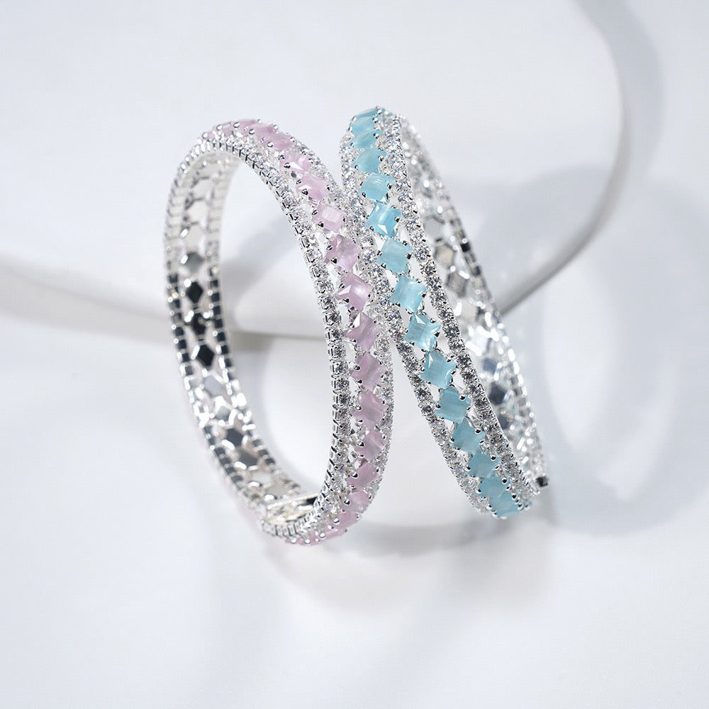 Pulsera de aguamarina y perla hecha a mano