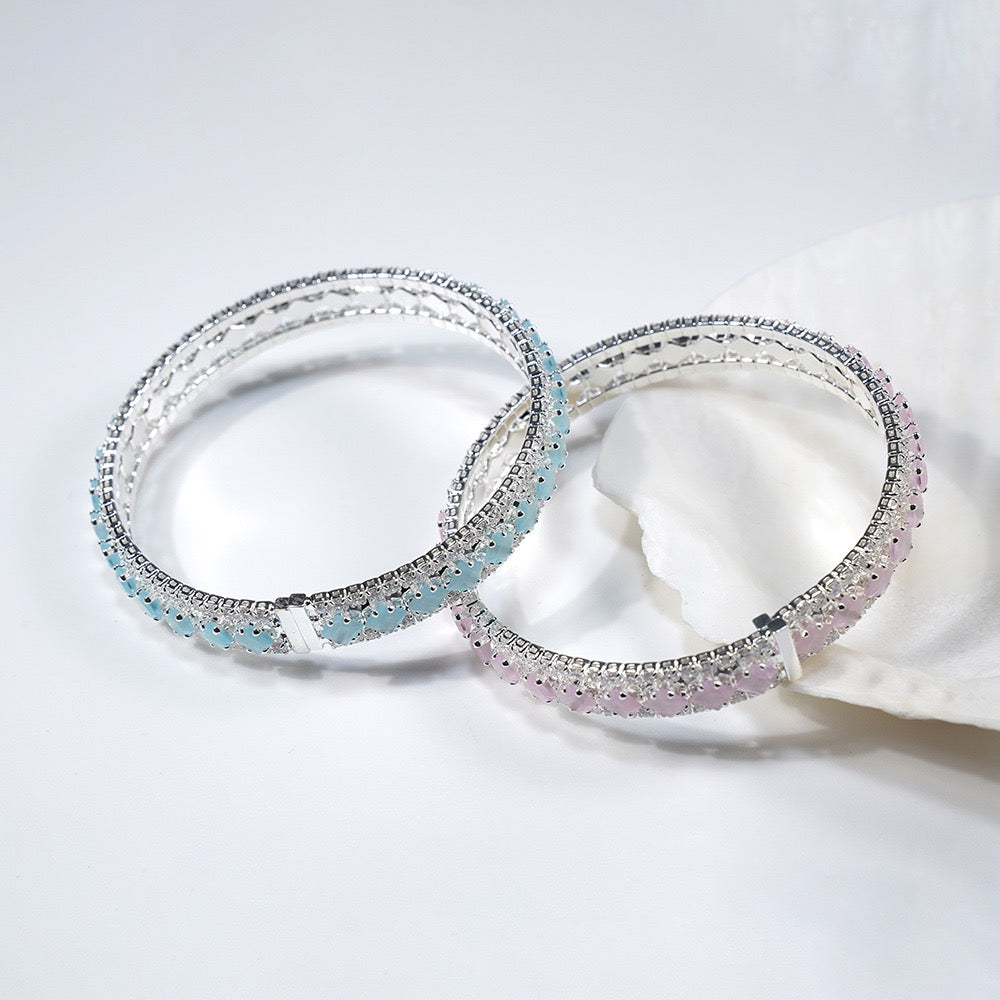 Pulsera de aguamarina y perla hecha a mano