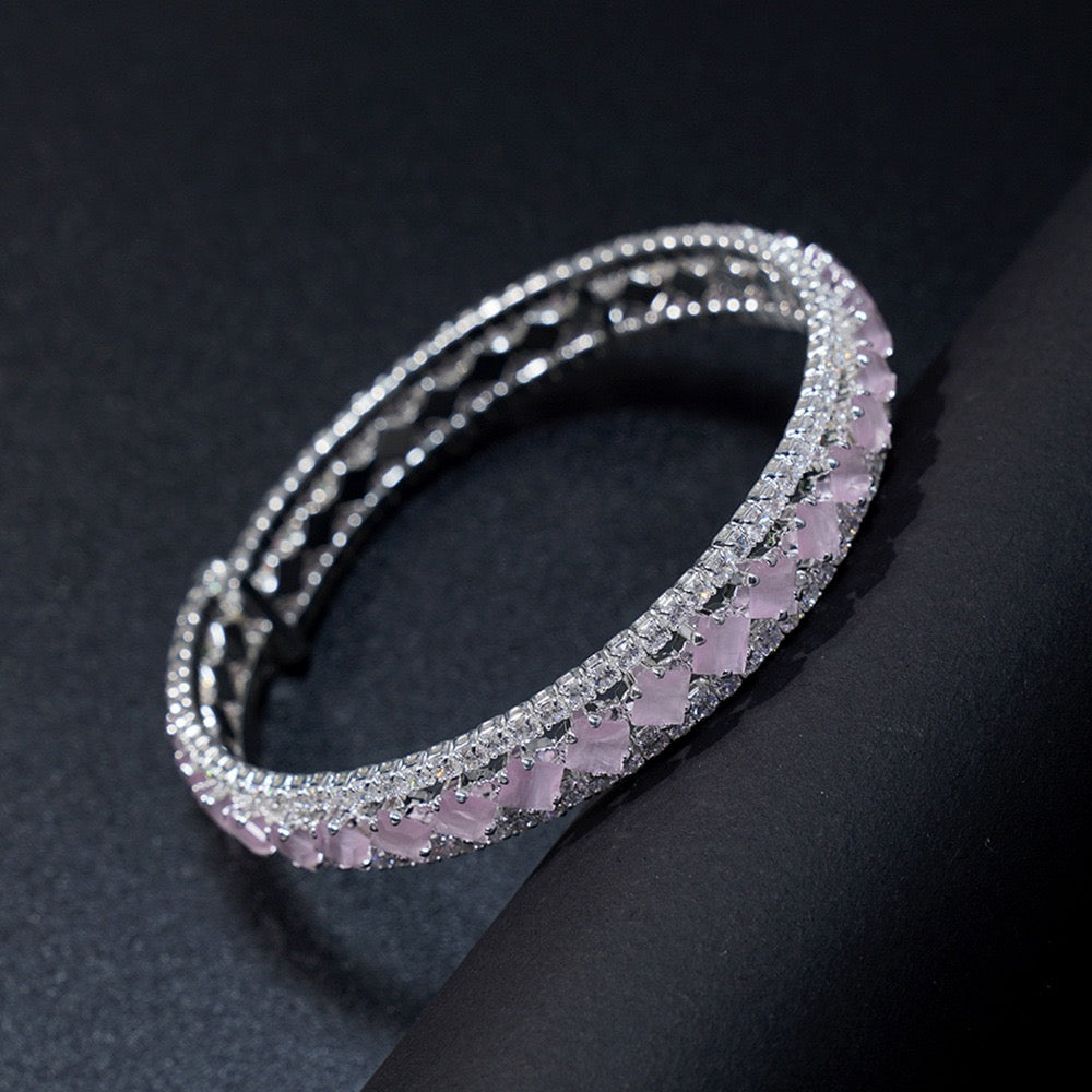 Pulsera de aguamarina y perla hecha a mano