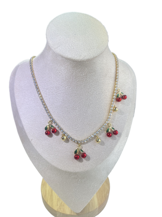Cherry Zircon Necklace