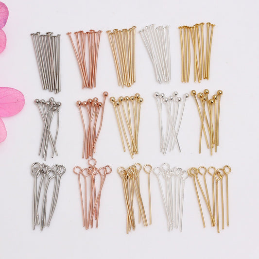 DIY Handmade Beading Pins-Eye Pins Head Pins Ball Pins