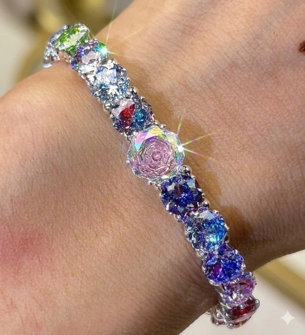 OneMillet Premium Two-Tone Cubic Zirconia  Bracelet Kit –M460 All-in-One DIY Kit Handmade Jewelry Material Kit